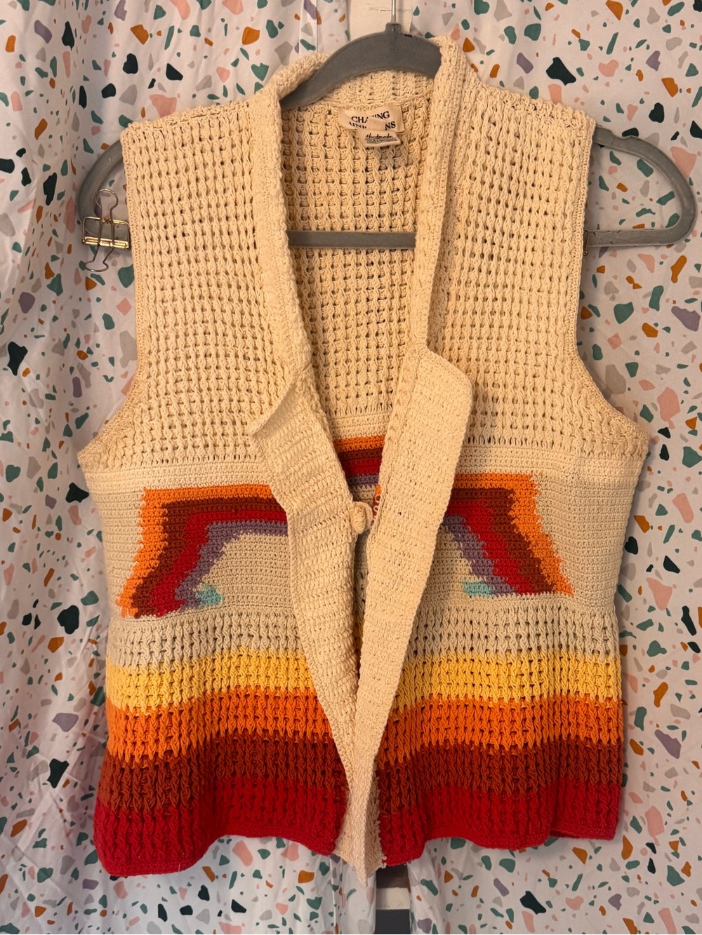 Chasing Unicorns crocheted vest O/S